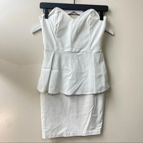 Solemio ivory strapless dress M - Picture 4 of 8